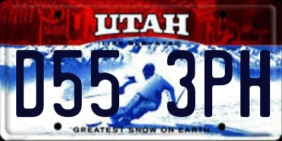 UT license plate D553PH
