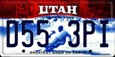 UT license plate D553PI