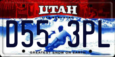 UT license plate D553PL