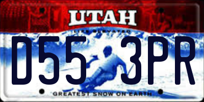 UT license plate D553PR