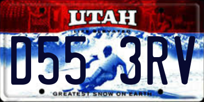 UT license plate D553RV