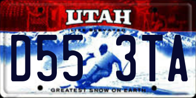 UT license plate D553TA