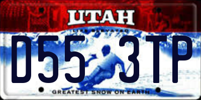 UT license plate D553TP