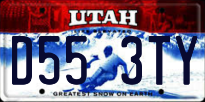 UT license plate D553TY