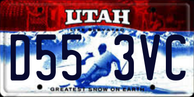UT license plate D553VC