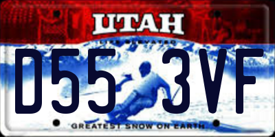 UT license plate D553VF