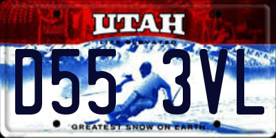 UT license plate D553VL