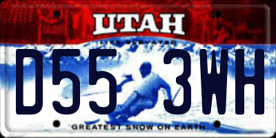 UT license plate D553WH