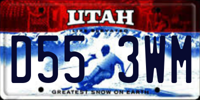 UT license plate D553WM