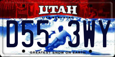 UT license plate D553WY