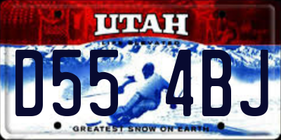 UT license plate D554BJ