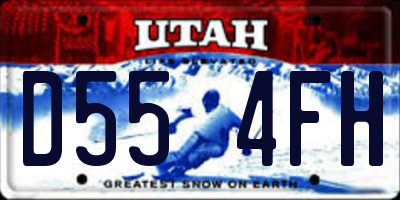 UT license plate D554FH