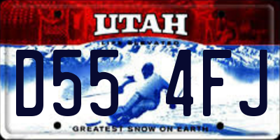 UT license plate D554FJ
