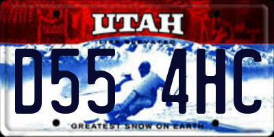 UT license plate D554HC