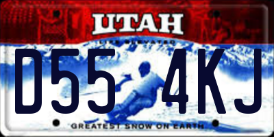 UT license plate D554KJ