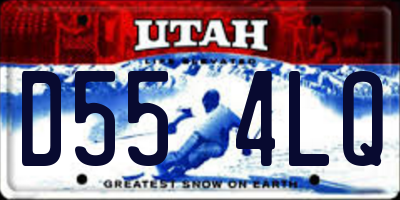 UT license plate D554LQ