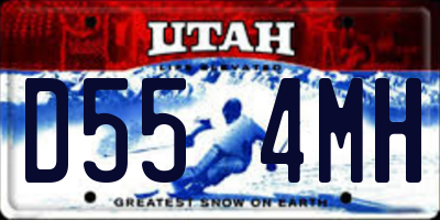 UT license plate D554MH