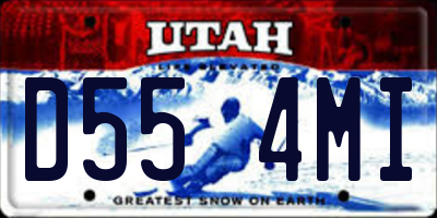 UT license plate D554MI