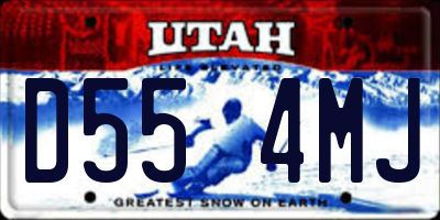 UT license plate D554MJ