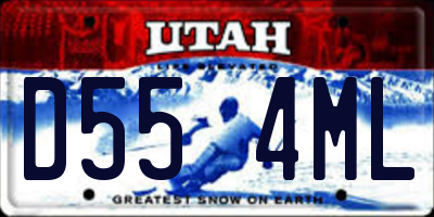 UT license plate D554ML