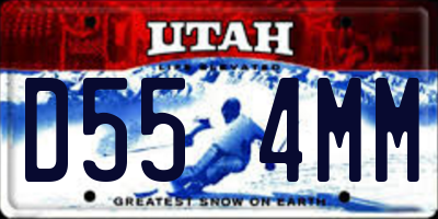 UT license plate D554MM