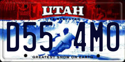 UT license plate D554MO
