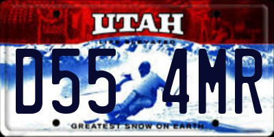 UT license plate D554MR