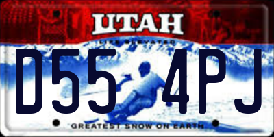 UT license plate D554PJ