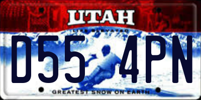 UT license plate D554PN