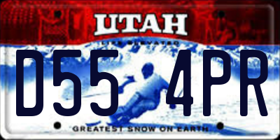 UT license plate D554PR