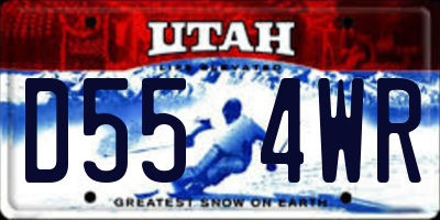 UT license plate D554WR