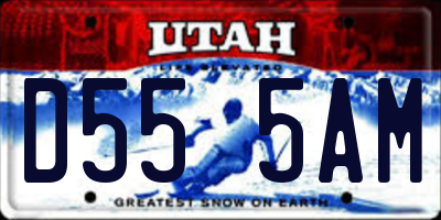 UT license plate D555AM