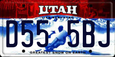 UT license plate D555BJ