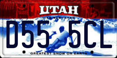 UT license plate D555CL