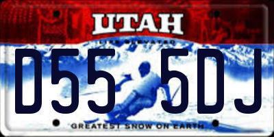 UT license plate D555DJ