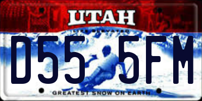 UT license plate D555FM
