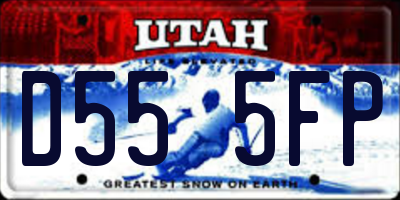 UT license plate D555FP