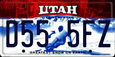 UT license plate D555FZ
