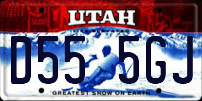UT license plate D555GJ