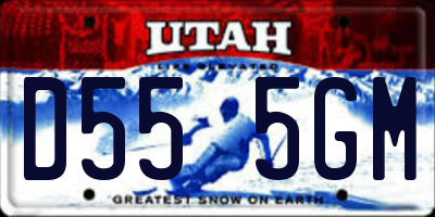UT license plate D555GM