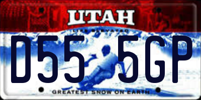 UT license plate D555GP
