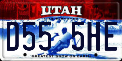 UT license plate D555HE