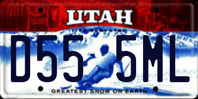UT license plate D555ML