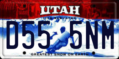 UT license plate D555NM