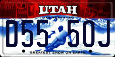 UT license plate D555OJ