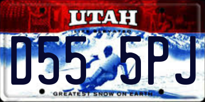 UT license plate D555PJ