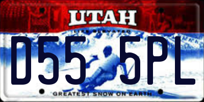 UT license plate D555PL