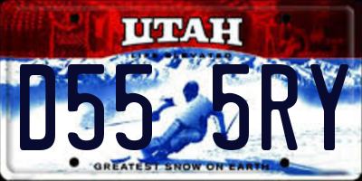 UT license plate D555RY