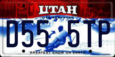 UT license plate D555TP