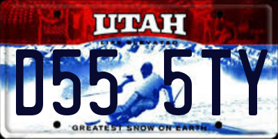 UT license plate D555TY